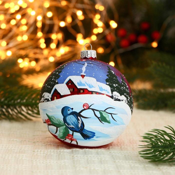 Ёлочный шар d-10 см Ёлочный шар d-10 см "Зимние ягоды"