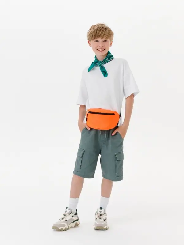 Детская поясная сумка Sonrisa, оранжевая Детская поясная сумка Sonrisa, оранжевая