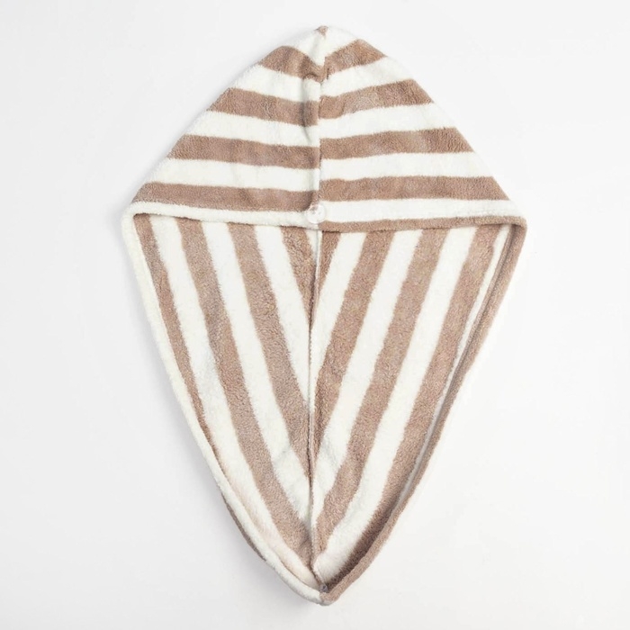 Чалма для сушки волос Этель «Полоски», цв.фиолетовый, 65*25 см, 100% п/э Чалма для сушки волос Этель «Полоски», цв.фиолетовый, 65*25 см, 100% п/э