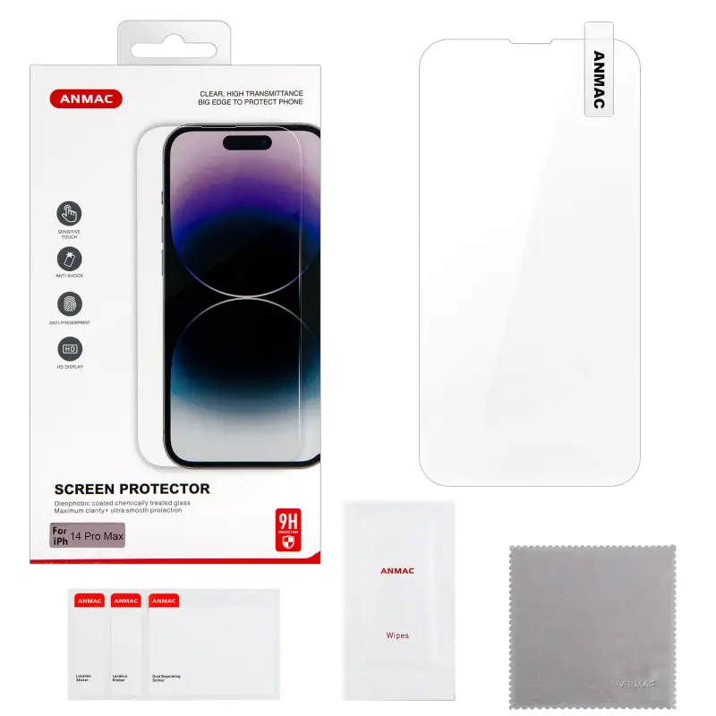 Защитное стекло iPh 14 Pro Max 2.5D Clear ANMAC Арт.1137403 Защитное стекло iPh 14 Pro Max 2.5D Clear ANMAC Арт.1137403