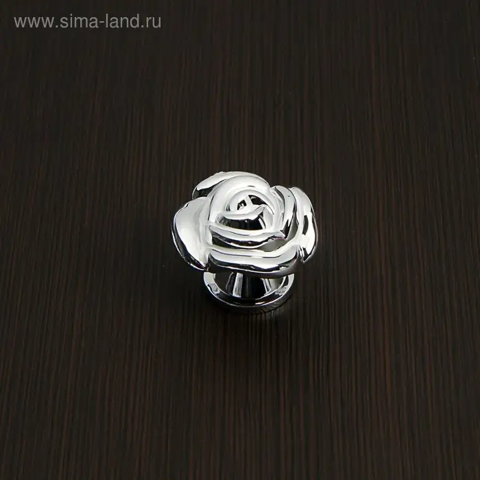 Ручка-кнопка CAPPIO Rose 01, белая с серебряным