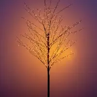 Дерево светодиодное 120 см, 600 LED, постоянное свечение, 31 В, свечение янтарно-белое