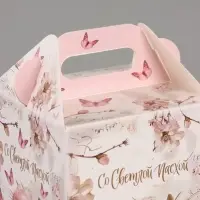 Пасхальная коробочка с окном и с ручкой "Пасха" 10 х 10 х 15 см