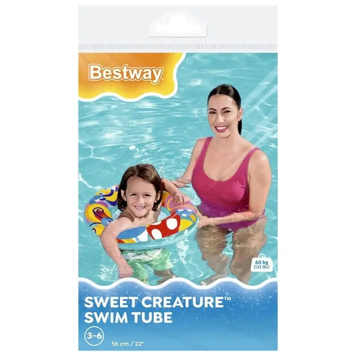 Круг для плавания &laquo;Морской мир&raquo;, надувной, d=56 см, МИКС, 36013 Bestway