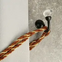 Держатель для штор CAPPIO KS007, однорожковый, черный, 2 шт.
