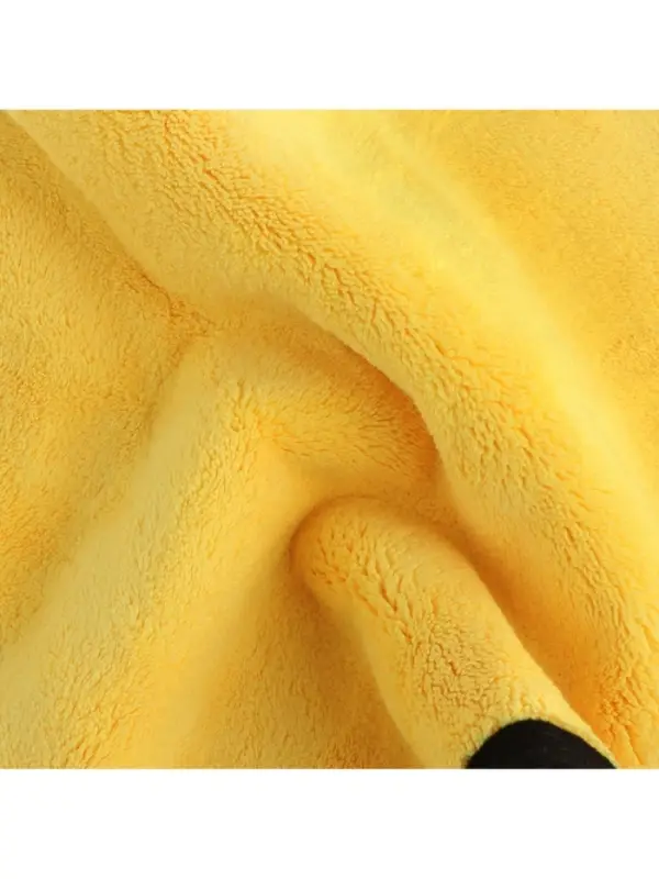 Тряпка для мытья автомобиля CARTAGE, микрофибра, 800 г/м&sup2;, 30&times;20 cм, желто-серая