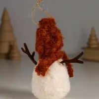 Сувенир "Снеговичок в рыжей шапке и шарфе" 5,5х5,5х12 см Сувенир "Снеговичок в рыжей шапке и шарфе" 5,5х5,5х12 см