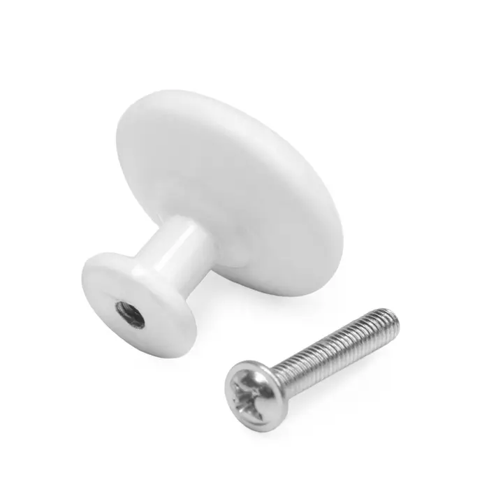 Ручка-кнопка ТУНДРА LIGHT PK036WH, белая Ручка-кнопка ТУНДРА LIGHT PK036WH, белая