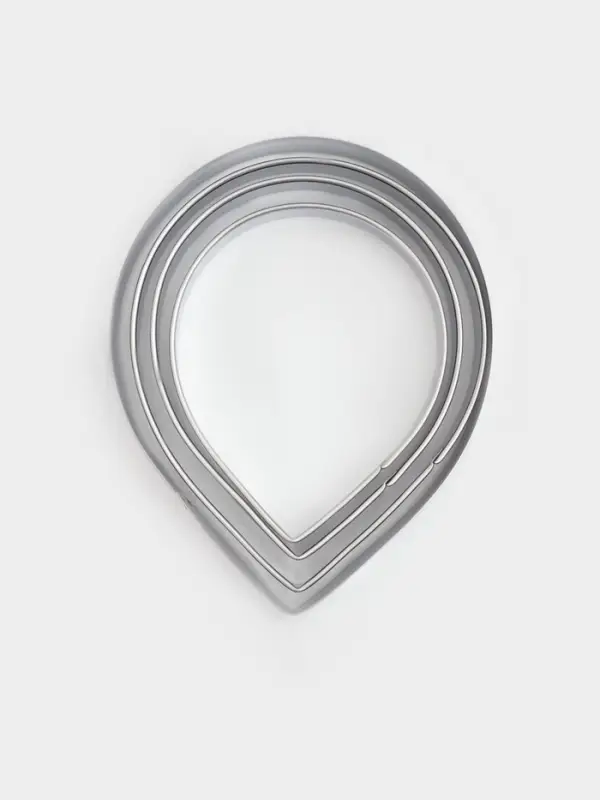 Формы для печенья Доляна &laquo;Лепестки розы&raquo;, набор 4 шт., нержавеющая сталь, серебристые