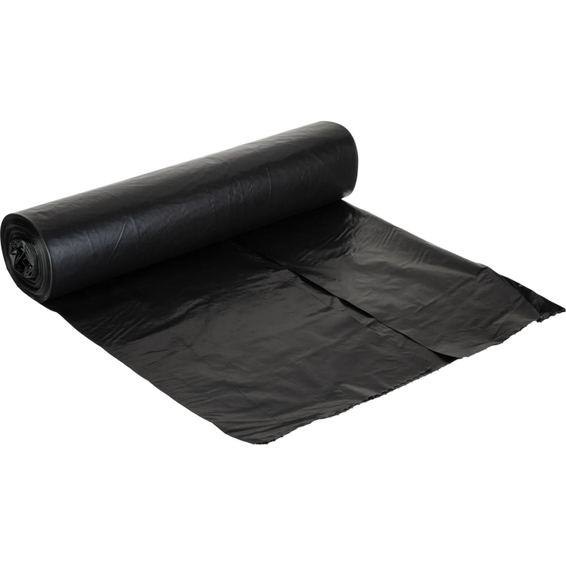 Мешки для мусора ПВД 75л 45мкм 25шт/рул черные 60x80см Luscan_СПБ