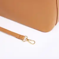 Сумка женская кросс-боди на молнии, 25&times;9.5&times;18.5 см, бежевая