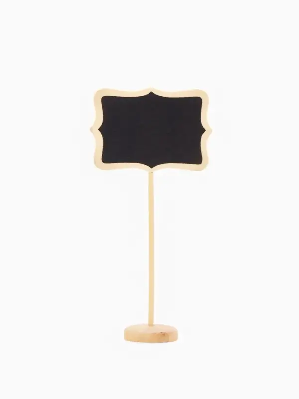 Меловой ценник «На ножке» 8.4×6×18, вытянутые углы, (фасовка 10 шт.), чёрный