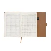 Ежедневник недатированный формат А5, с клапаном, 96л, линия, пвх, Черный