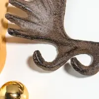 Крючки настенные &laquo;Лосиные рога&raquo;, ключница декоративная, чугун, 20&times;10.5&times;4 см