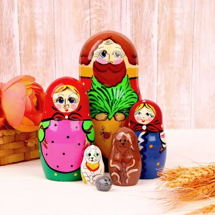 Матрёшка &laquo;Репка&raquo; 6 в 1, МИКС