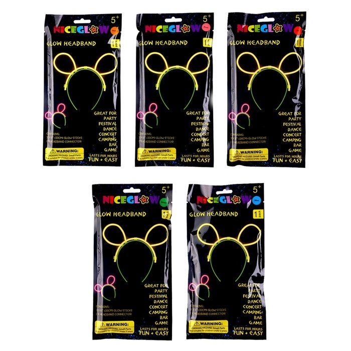 Неоновая палочка «Ободок», цвета МИКС Неоновая палочка «Ободок», цвета МИКС