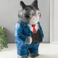 Копилка "Кот Тимофей" 35х22х15 см, серый