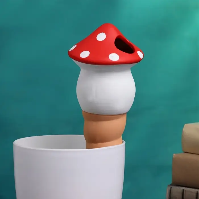 Автополив для комнатных растений &laquo;Грибочек&raquo;, 16.5&times;7 см, керамика, набор 4 шт., МИКС