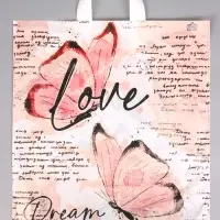 Пакет подарочный &laquo;Love Dream&raquo; полиэтиленовый, с петлевой ручкой, 42&times;38 см 37 мкм