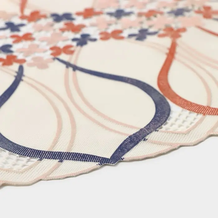 Салфетка сервировочная на стол «Цветок», ажурная, 45×30 см, цвет белый