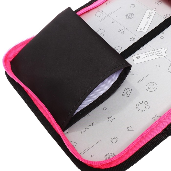 Пенал 1 секция 140 х 210 х 40 мм, откидной карман и косметичка, тканевый, Calligrata TOP Content  Пенал 1 секция 140 х 210 х 40 мм, откидной карман и косметичка, тканевый, Calligrata TOP Content "Глаза аниме"