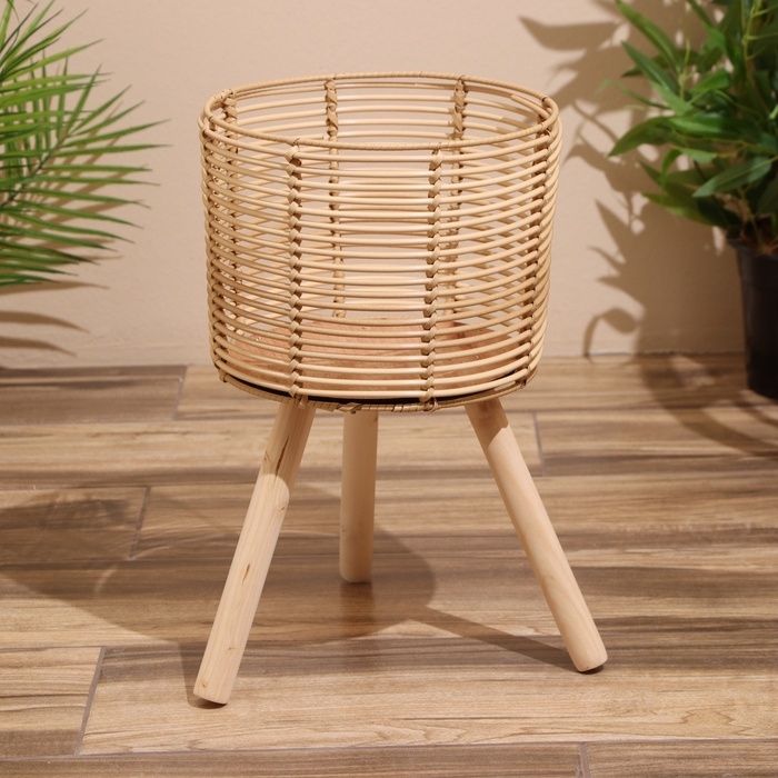 Набор плетёных кашпо, 3 шт, высота 44х44х56 см Набор плетёных кашпо, 3 шт, высота 44х44х56 см