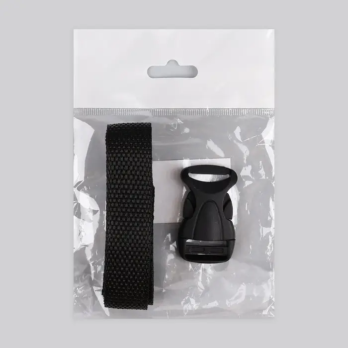 Держатель для лямок рюкзака: фастекс 20 мм, стропа 1 м, чёрный Держатель для лямок рюкзака: фастекс 20 мм, стропа 1 м, чёрный