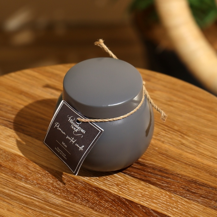 Свеча ароматическая в баночке 150 гр, парафин, mint Свеча ароматическая в баночке 150 гр, парафин, mint