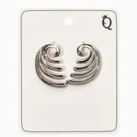 Серьги металл «Волна», цвет серебро Серьги металл «Волна», цвет серебро
