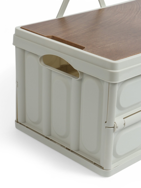 Стол - корзина Maclay 2 в 1, складной, 30 л, 43,5 х 30 х 24/6 см, светло-серый