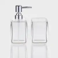 Набор для ванной &laquo;Эко&raquo;, 3 предмета, дозатор, стакан, мыльница