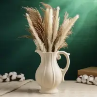 Ваза для цветов &laquo;Кувшинчик&raquo;, 22&times;17 см, керамика, бежевая
