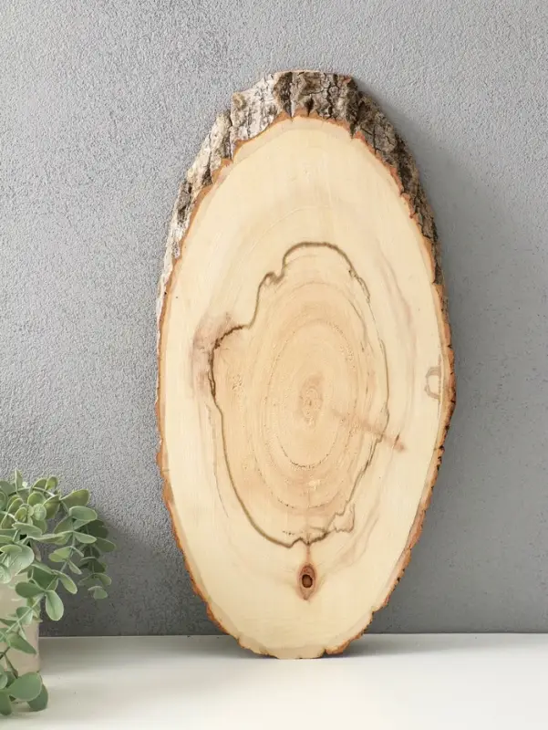 Спил осины, косой, слэб для декора, 40&times;18&plusmn;2 см