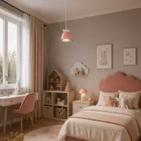 Светильник &laquo;Микки&raquo; Е27 40 Вт розовый белый 23&times;23&times;19-119 см BayerLux