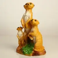 Садовая фигура из гипса &laquo;Сурикаты&raquo;, 36.5&times;14&times;22 см
