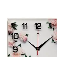 Часы настенные интерьерные &laquo;Цветы&raquo;, бесшумные, плавный ход, 25&times;25 см, от батарейки 1&times;AA