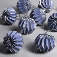 Гирлянда &laquo;Нить&raquo; 2 м с насадками &laquo;Синий фонарик&raquo;, IP20, прозрачная нить, 10 LED, от батареек АА&times;2, свечение тёплое белое