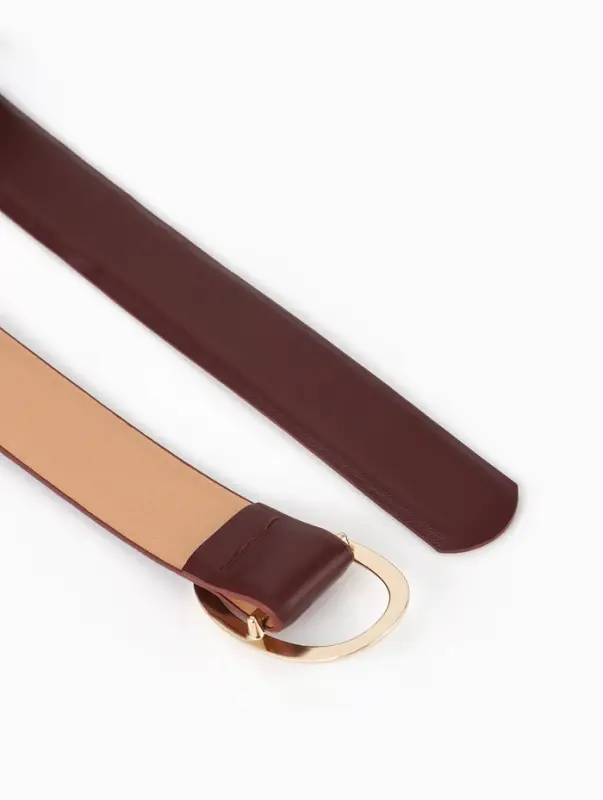 Ремень женский, затяжка, 3&times;110 см, пряжка золотистая, без винта, коричневый