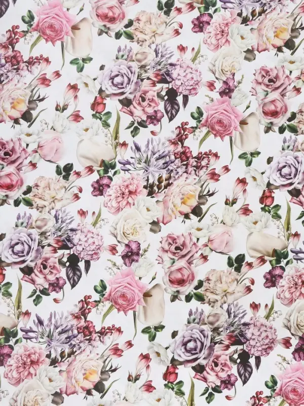 Бумага упаковочная двухсторонняя &laquo;Букет&raquo;, глянец, 100&times;70 см