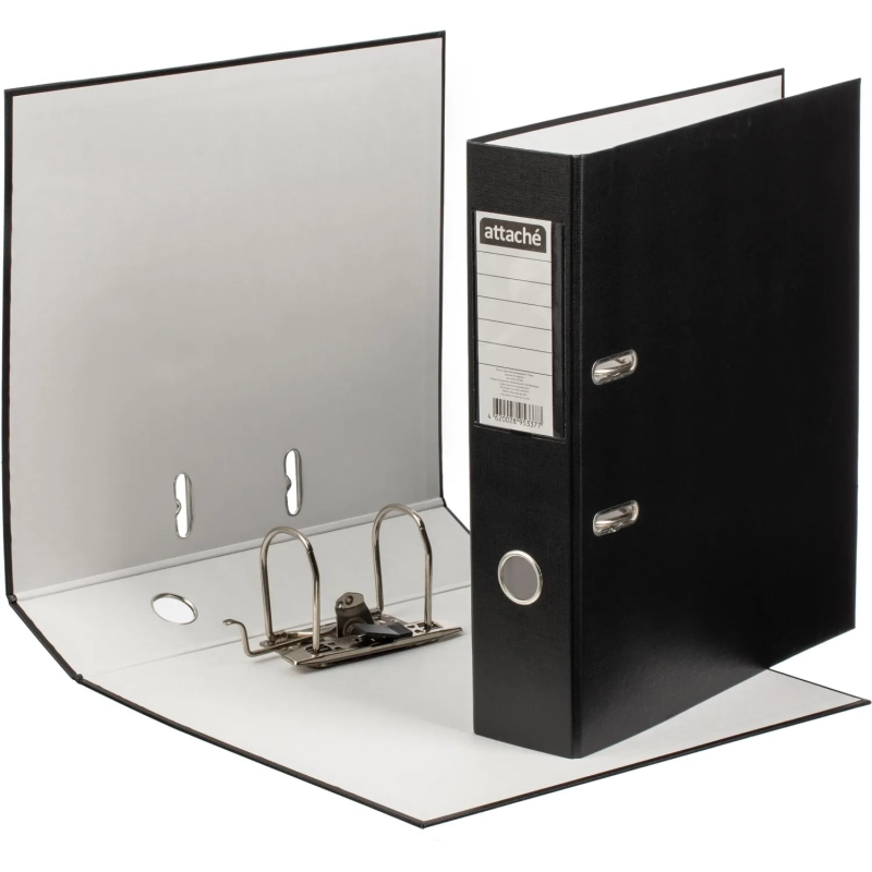 Папка-регистратор  75мм,&nbsp; черный, ПБП1, карм.кор