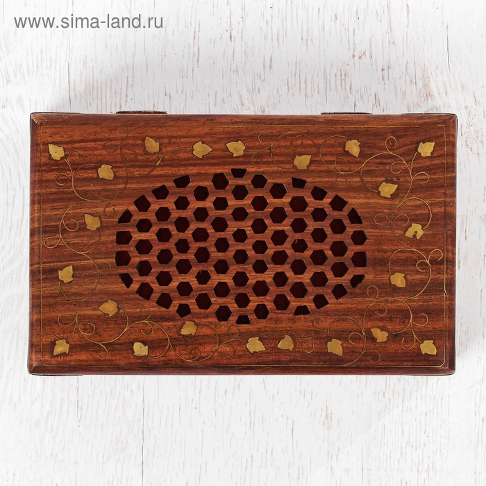 Шкатулка дерево  Шкатулка дерево "Резной овал" 13х20х6 см