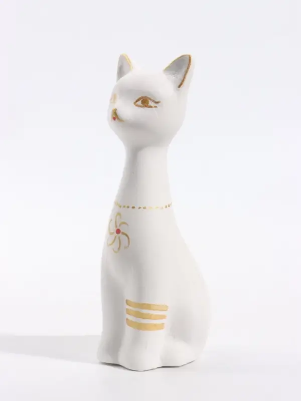Фигурка декоративная &laquo;Кошка-Нефертити&raquo;, 6.5&times;18 см, белая