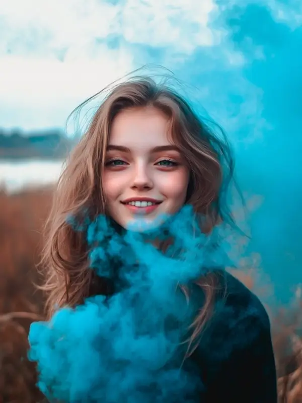 Цветной дым синий, заряд 1.75 дюйма, МАКСИ, очень высокая интенсивность, 30 сек