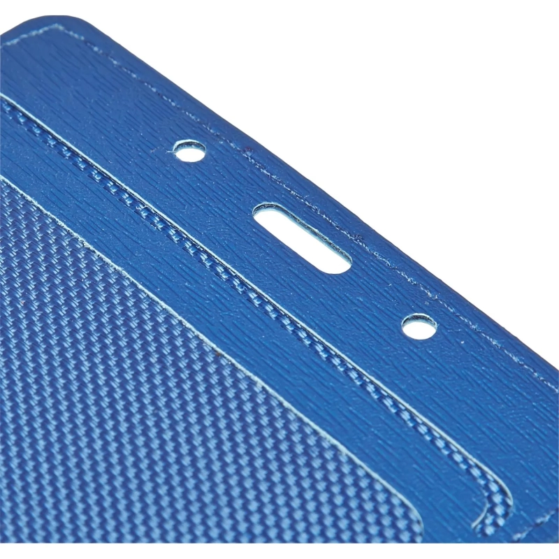 Бейдж Promega office горизонт. 90х54, синий металлик, PU, Т-814Н