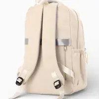 Рюкзак школьный, &laquo;Уставший кот&raquo;, 5 карманов, 2 отделения, 31&times;13.5&times;45 см, сливочный