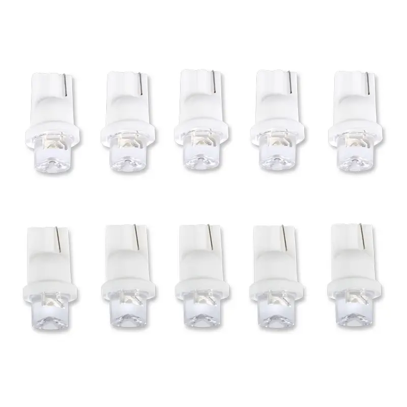 T011 T10/белый/ (W2.1x9.5d) 1LED усечённая W5W,10 шт.