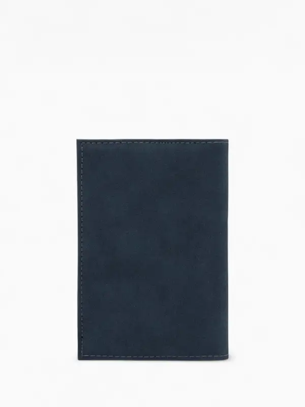 Обложка для паспорта, искусственная кожа, герб 3D, тёмно-синяя