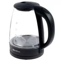 Чайник электрический Happy panda HP-2701BK, стекло, 1.8 л, 1800 Вт, чёрный