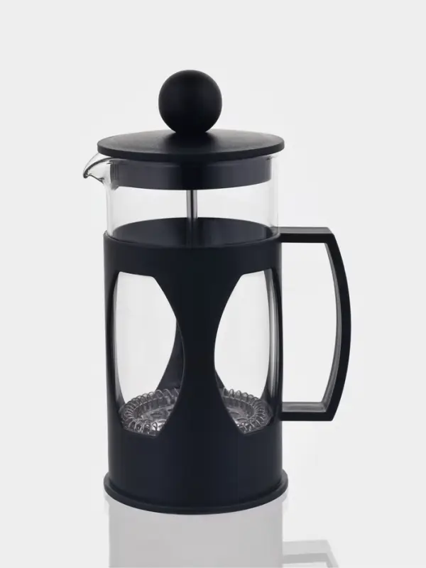 Заварочный чайник френч-пресс Доляна &laquo;Оливер&raquo;, 350 мл, стекло, чёрный