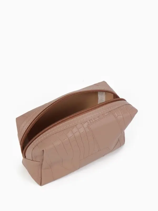 Косметичка дор Одноцвет, 16*5*10, отдел на молнии, серый